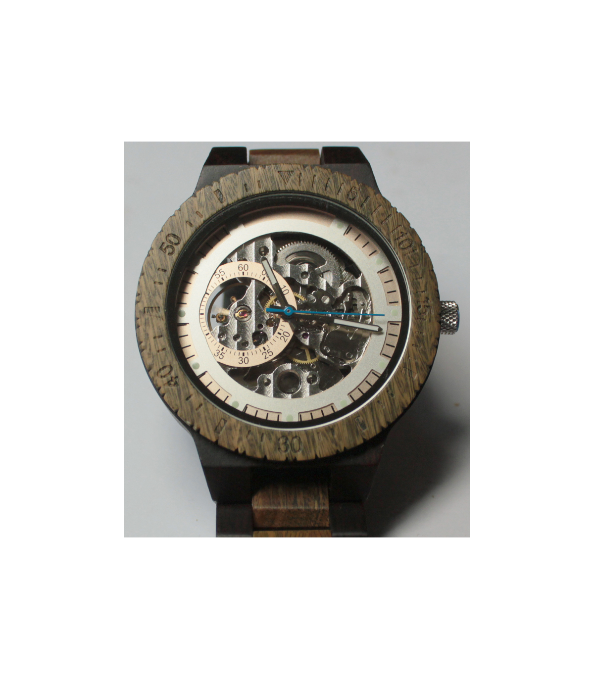 Houten Horloge met Mechanisch Uurwerk