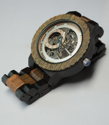 Houten Horloge met Mechanisch Uurwerk