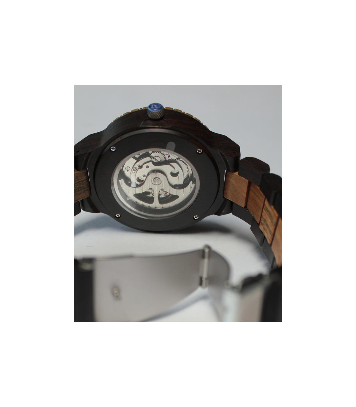 Houten Horloge met Mechanisch Uurwerk