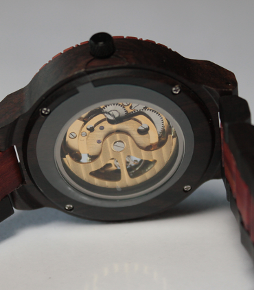 Houten Horloge met Mechanisch Uurwerk