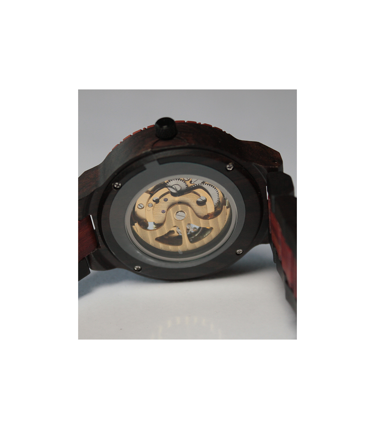 Houten Horloge met Mechanisch Uurwerk