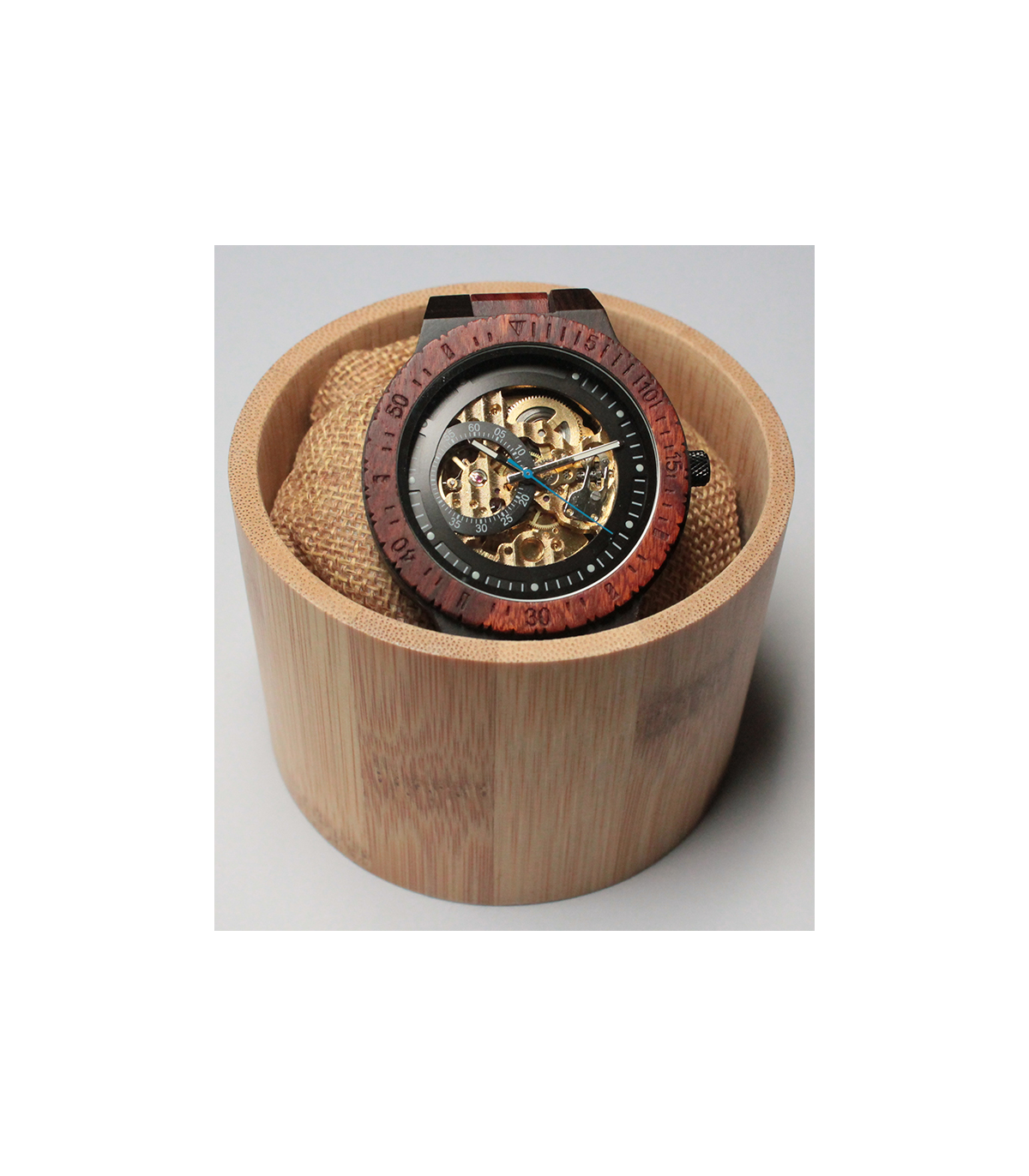 Houten Horloge met Mechanisch Uurwerk