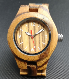GN-Art Zebra-houten Dames Horloge