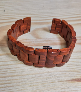 Zebrahout horlogeband 22 mm