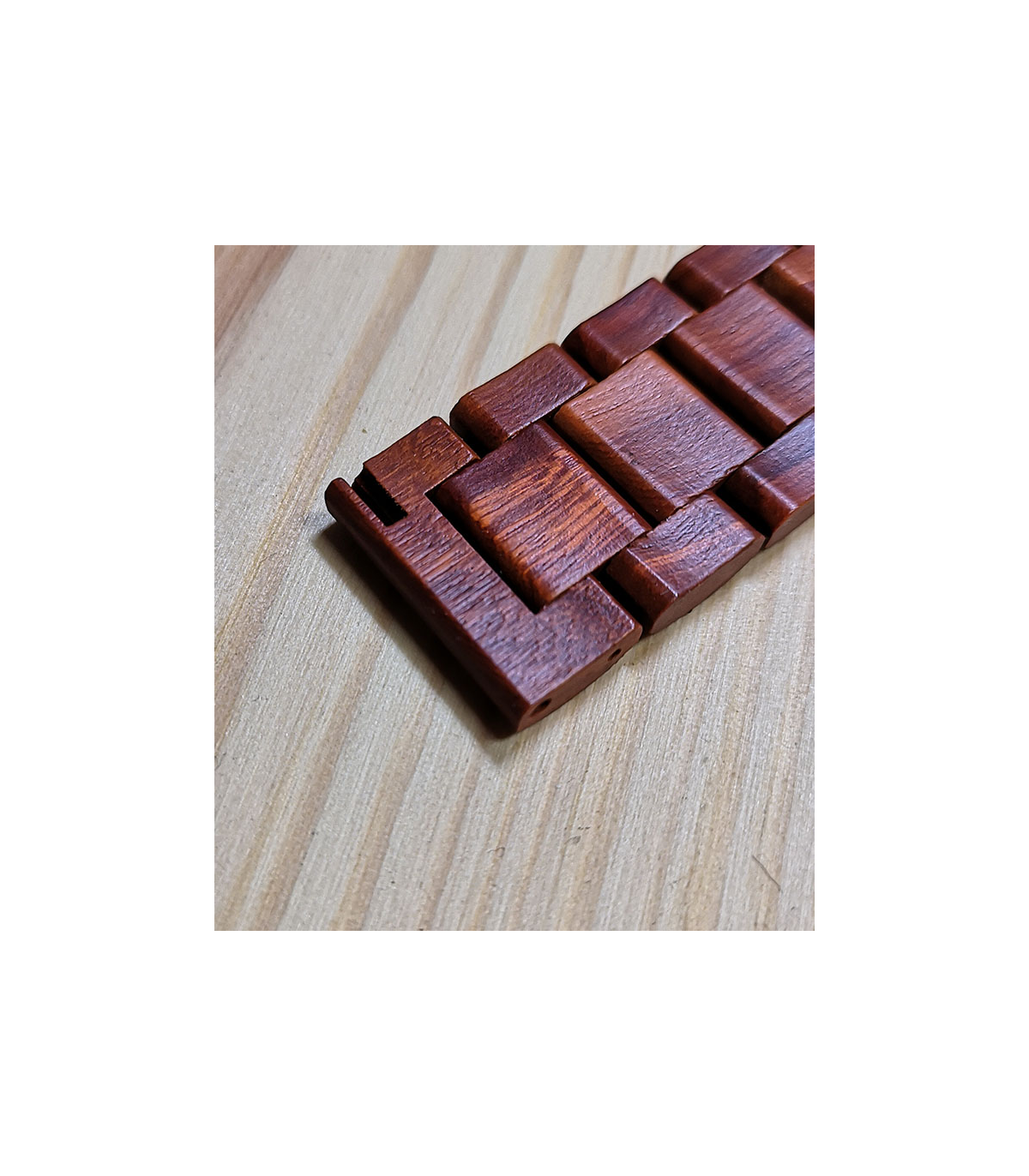 Zebrahout horlogeband 22 mm