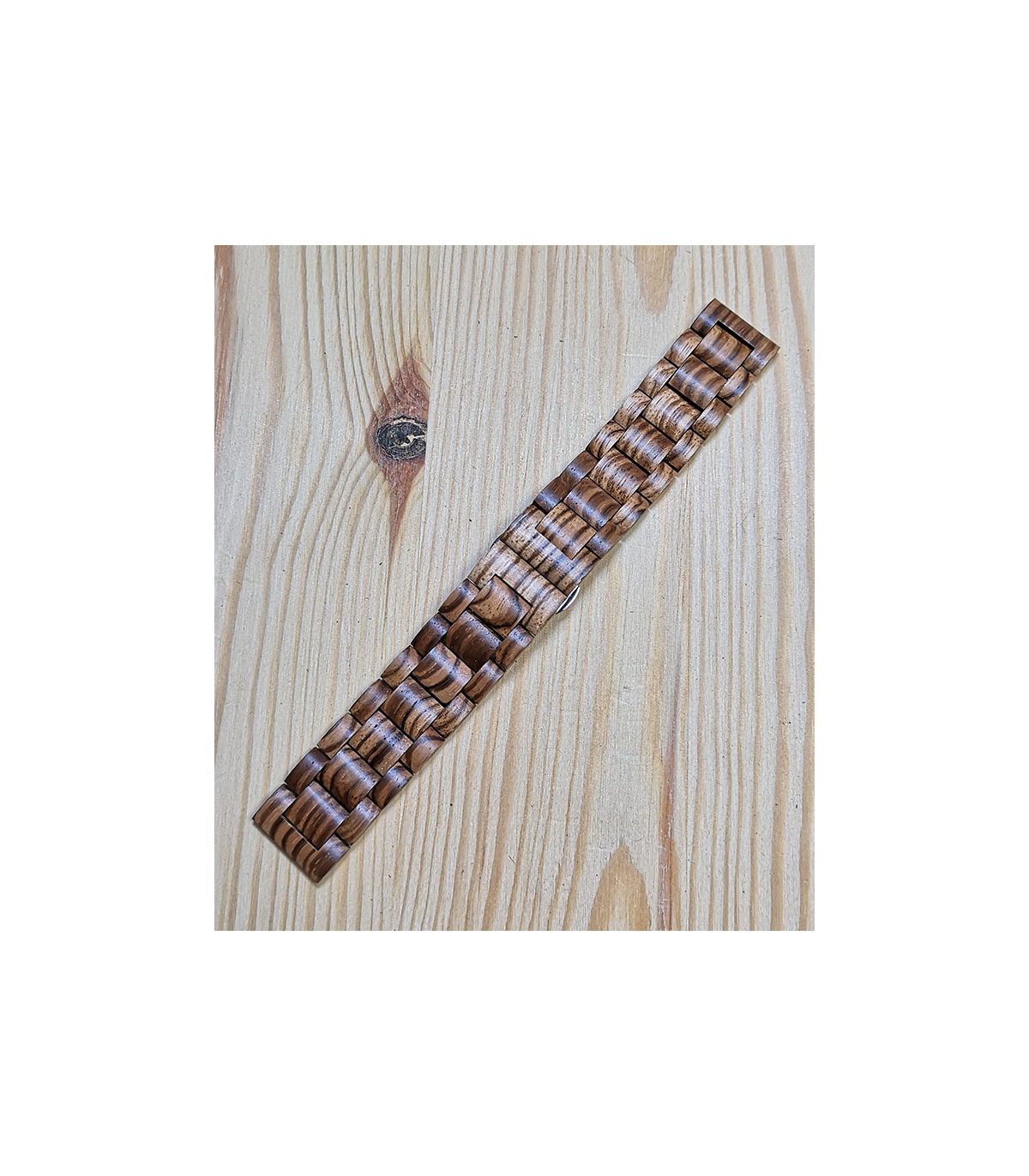 Zebrahout horlogeband 22 mm