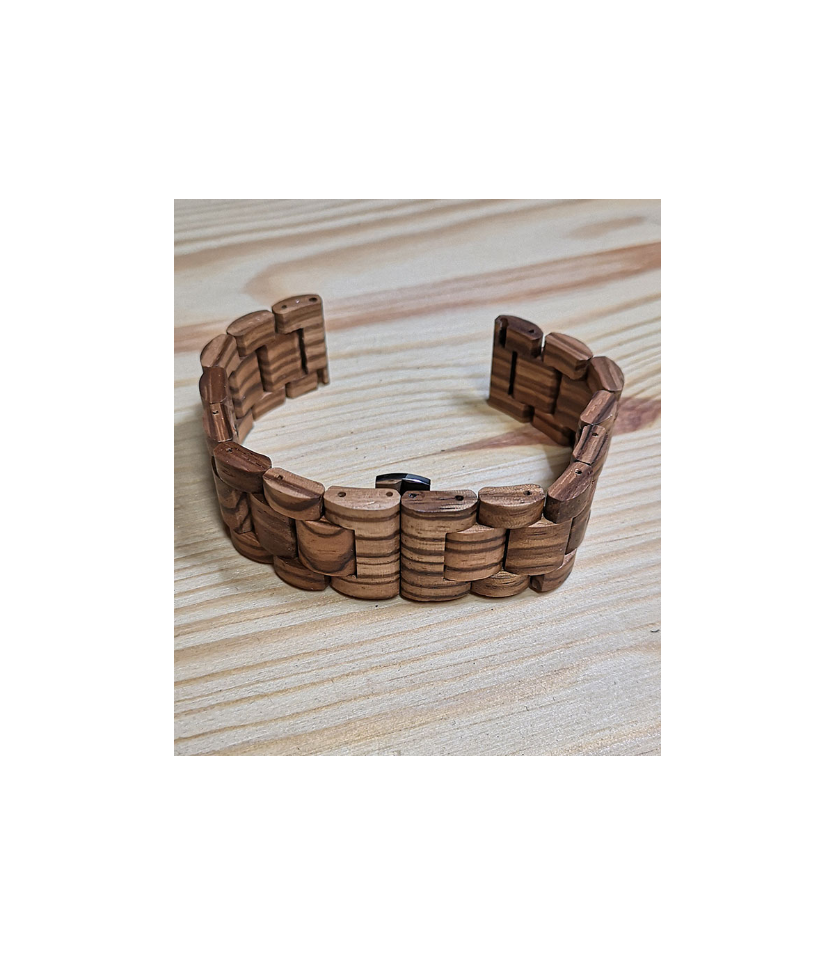 Zebrahout horlogeband 22 mm