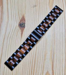 Zebrahout horlogeband 22 mm
