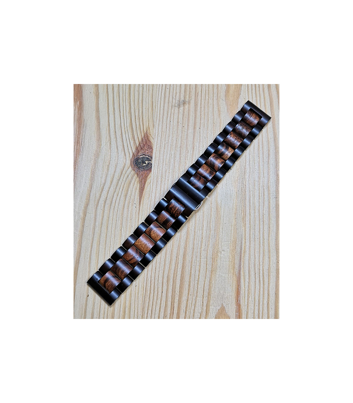 Zebrahout horlogeband 22 mm