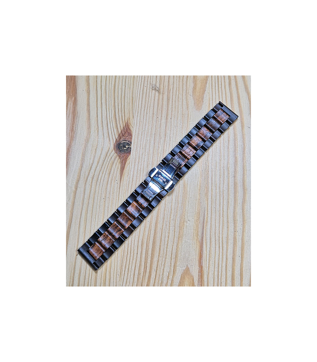 Zebrahout horlogeband 22 mm