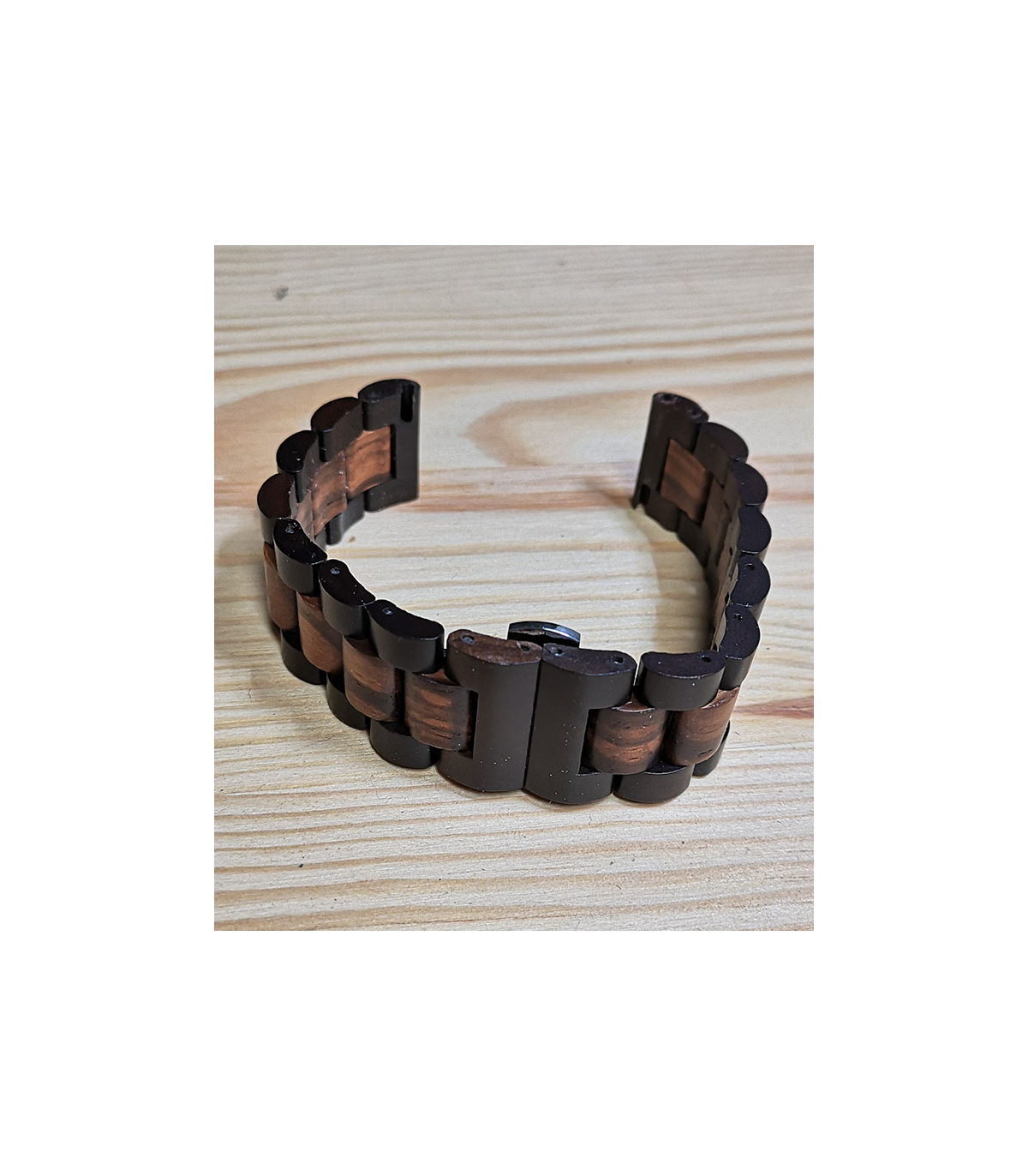 Zebrahout horlogeband 22 mm