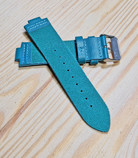 Zwart Rundleren Horlogeband voor houten horloge
