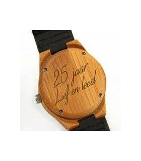Graveren Houten Horloge