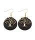 Houten Afrikaanse Oorbellen tree of Life (metaal)