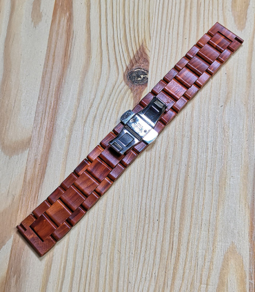 Zebrahout horlogeband 22 mm