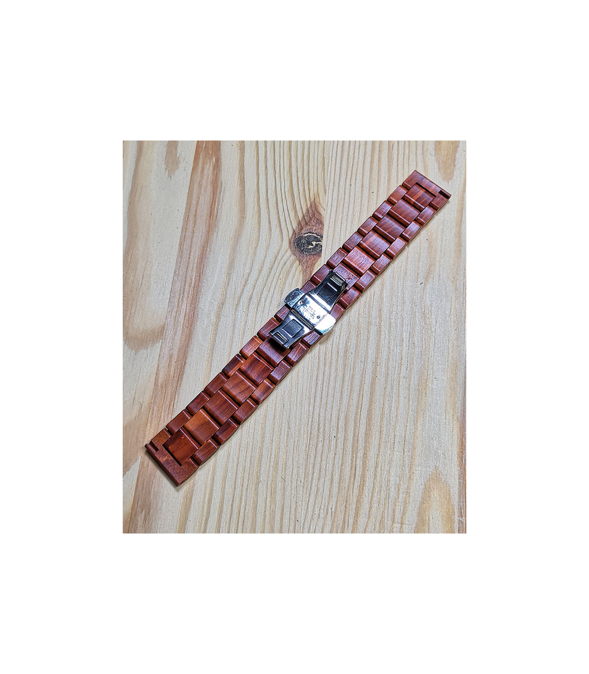 Zebrahout horlogeband 22 mm