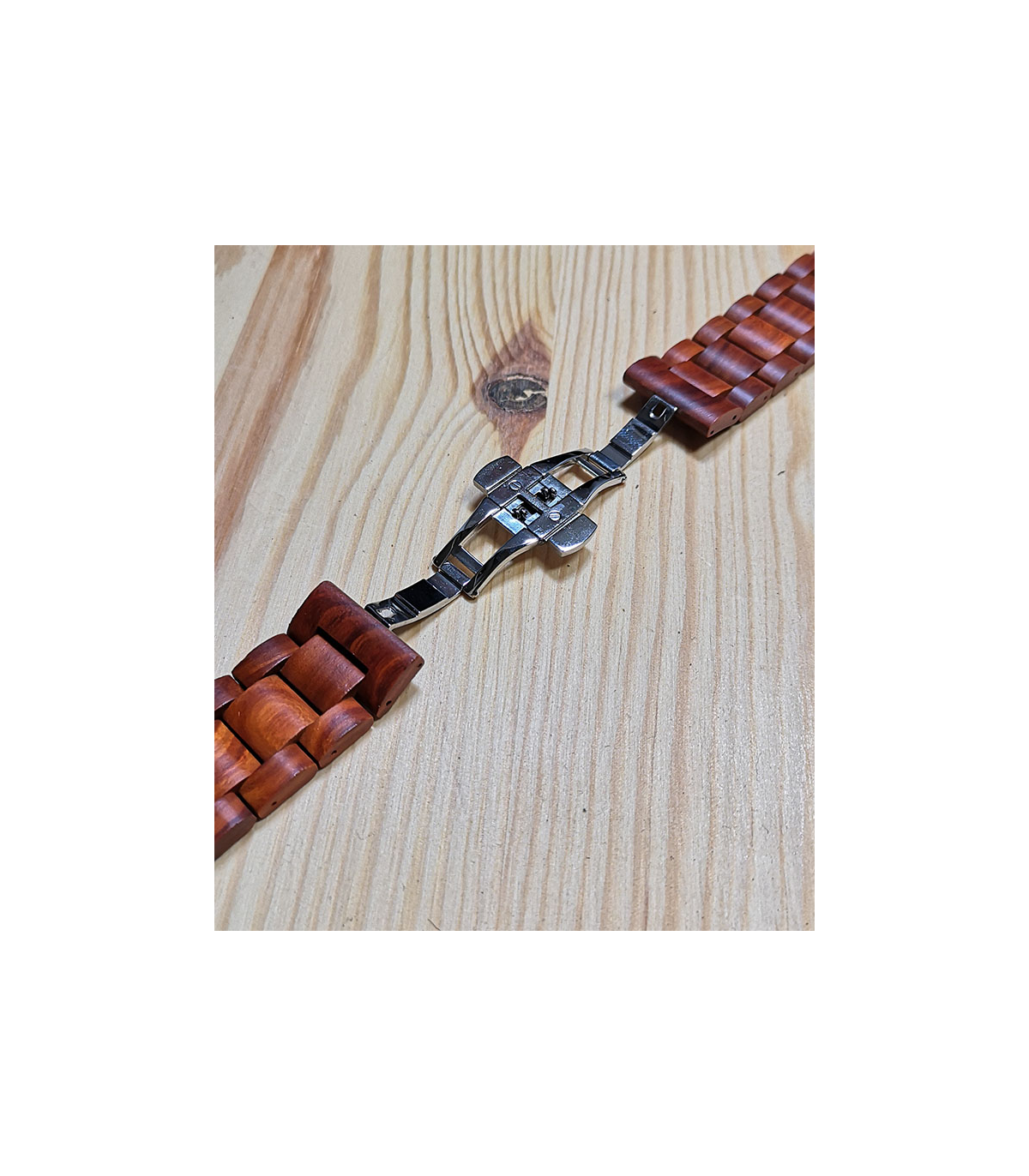 Zebrahout horlogeband 22 mm