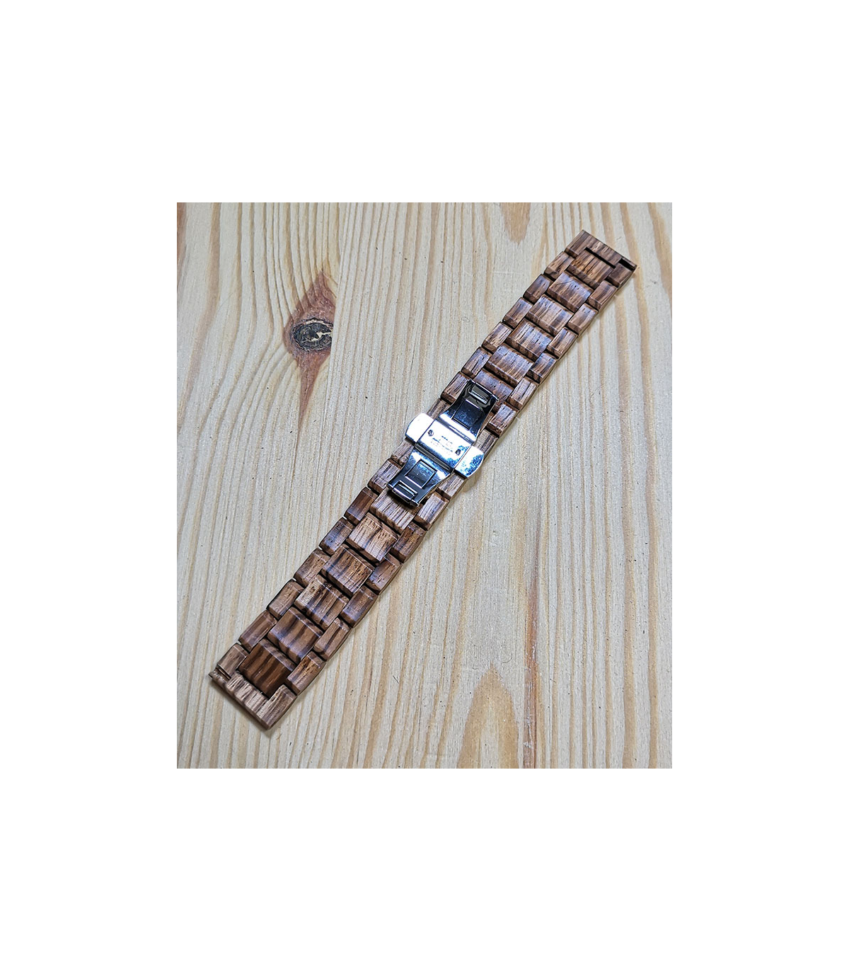Zebrahout horlogeband 22 mm