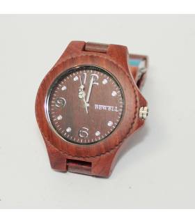 rood/zwart houten horloge