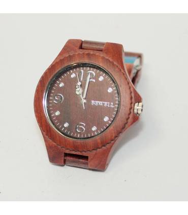 rood/zwart houten horloge