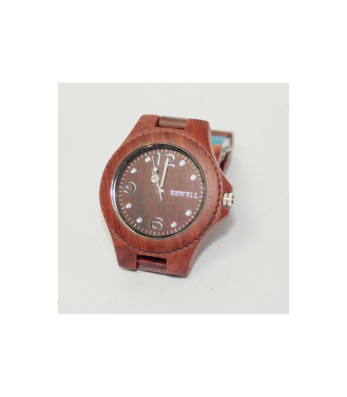 rood/zwart houten horloge