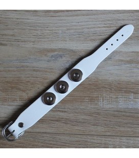   hand made robuuste click band wit