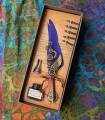 Caligrafie pen Veer Blauw