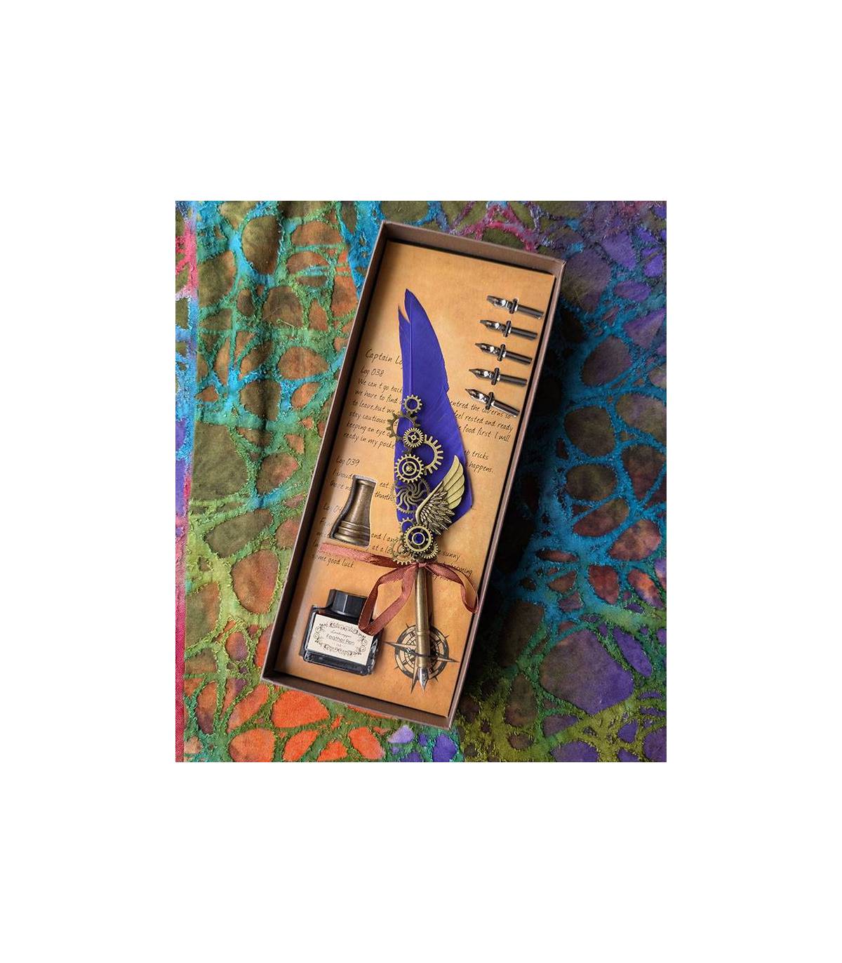 Caligrafie pen Veer Blauw
