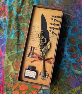 Caligrafie pen Veer Zwart