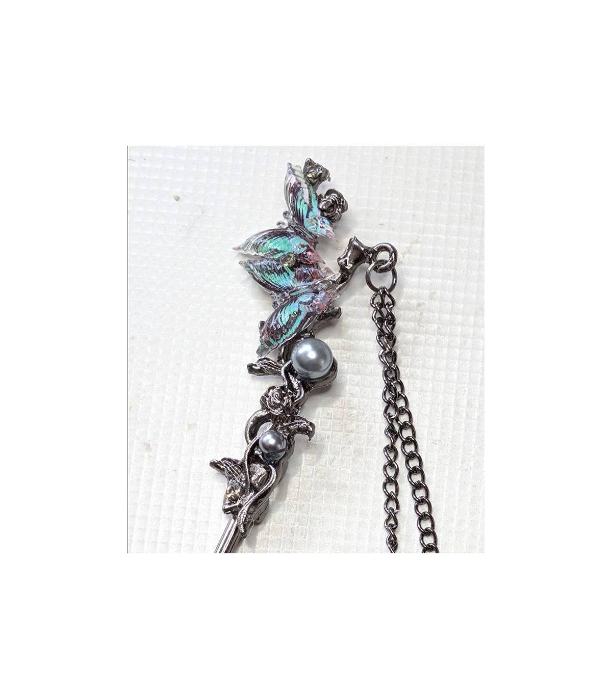 Haarpen Butterfly Blue