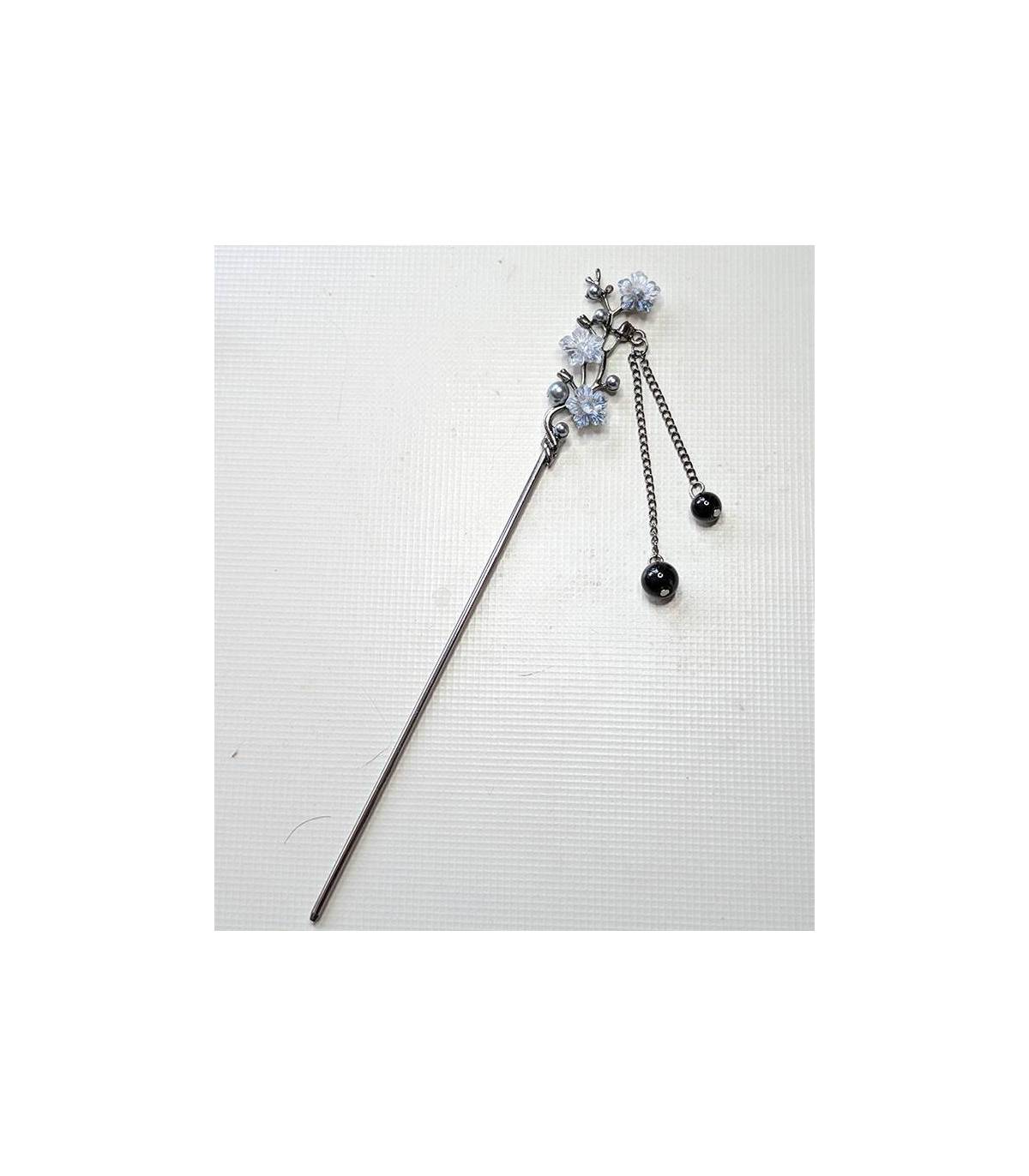 Haarpen Blauwe Bloemen
