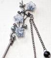 Haarpen Blauwe Bloemen