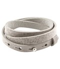 LC armbanden leer 10mm triple Shaded grey