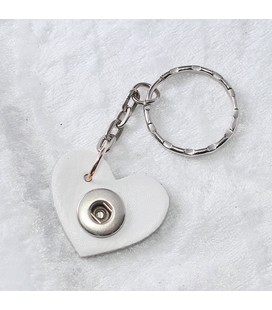 Sleutelhanger mini bianco hart ong. 3cm