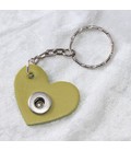 Sleutelhanger mini appelgroen hart ong. 3.5cm