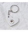 Sleutelhanger  mini bianco hart ong. 3.5cm